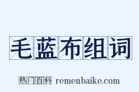 毛蓝布组词是什么意思的图片